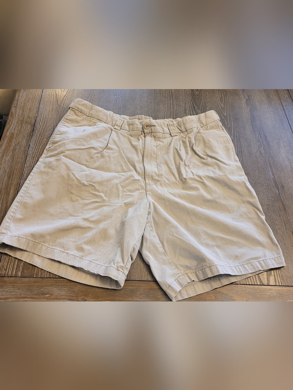 Harbor Bay Tan Flat-Front Men's Shorts